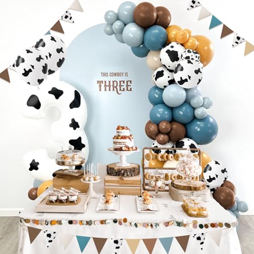 Cow Print Balloons, Latex Cow Balloons for Farm Cowboy Cowgirl Rodeo Western Baby Shower Birthday Party Decorations