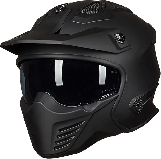 ILM Open Face Motorcycle 3/4 Half Helmet for Dirt Bike Moped ATV UTV Motocross Electric Cruiser Scooter DOT Model 726X(Mat...