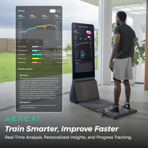 AEKE Smart Home Gym System- Fitness Mirror K1: AI-Powered All-in-One Fitness Machine for Full-Body Strength Training and P...