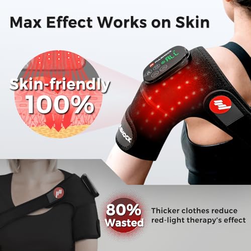 Ergonomic Red Light Therapy for Knee with Heating，Cordless 5000mAh Rechargeable Heating Pad Knee Brace for Joint，660nm & 8...