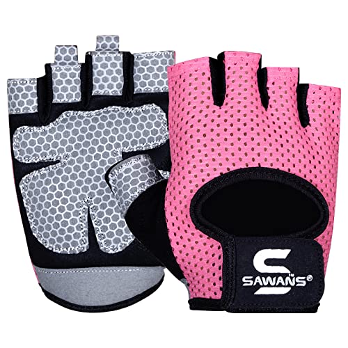 SAWANS Workout Gloves for Men and Women Weight Lifting Gloves Gym Fitness Exercise Cycling Pull ups Microfiber Lightweight...