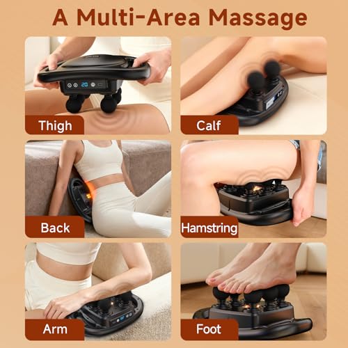 AERLANG Massage Gun Deep Tissue Muscle Massager,Back Massager for Pain Relief,Percussion Multi-Head Massage Gun Tool Handh...