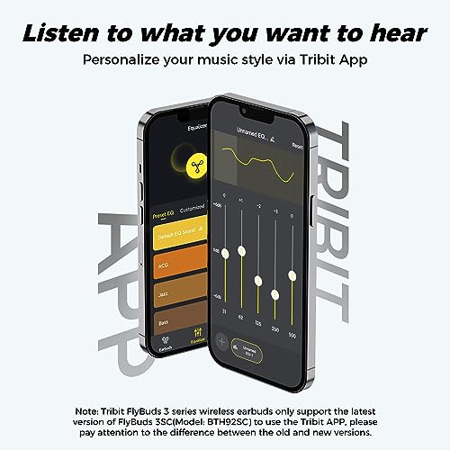 Tribit Wireless Earbuds, 110H Playtime Bluetooth 5.3 IPX8 Waterproof Touch Control True Wireless Bluetooth Earbuds with Mi...