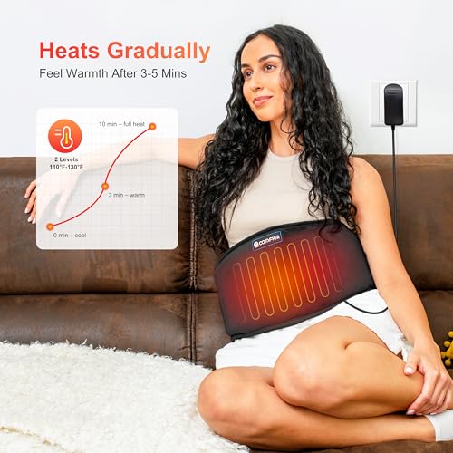 COMFIER Electric Heating Pad for Back Pain, Plug-in Vibration Lower Back Massager with Heat,FSA Eligible HSA,Heat Pad with...