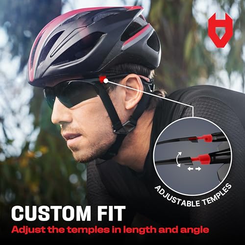 NoCry Safety Sunglasses with Green Tinted Wraparound Lenses; Tinted Safety Glasses for Men and Women with Adjustable Arms...