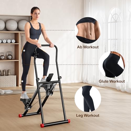Stair Stepper for Home Gym Exercise, Compact Folding Cardio Stair Climber for Full-Body Workout, Vertical Climber Machine,...