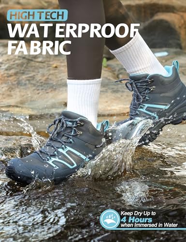 R CORD Hiking Boots Women Waterproof Non-Slip Womens Hiking Boots Ankle Support for Trail Walking Backpacking & Outdoor Ad...