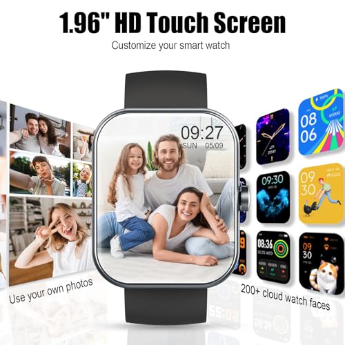 Smart Watch for Men Women, 1.96" HD Fitness Tracker Running Watch (Answer/Make Call), IP68 Waterproof,Pedometer, Sleep/Ste...