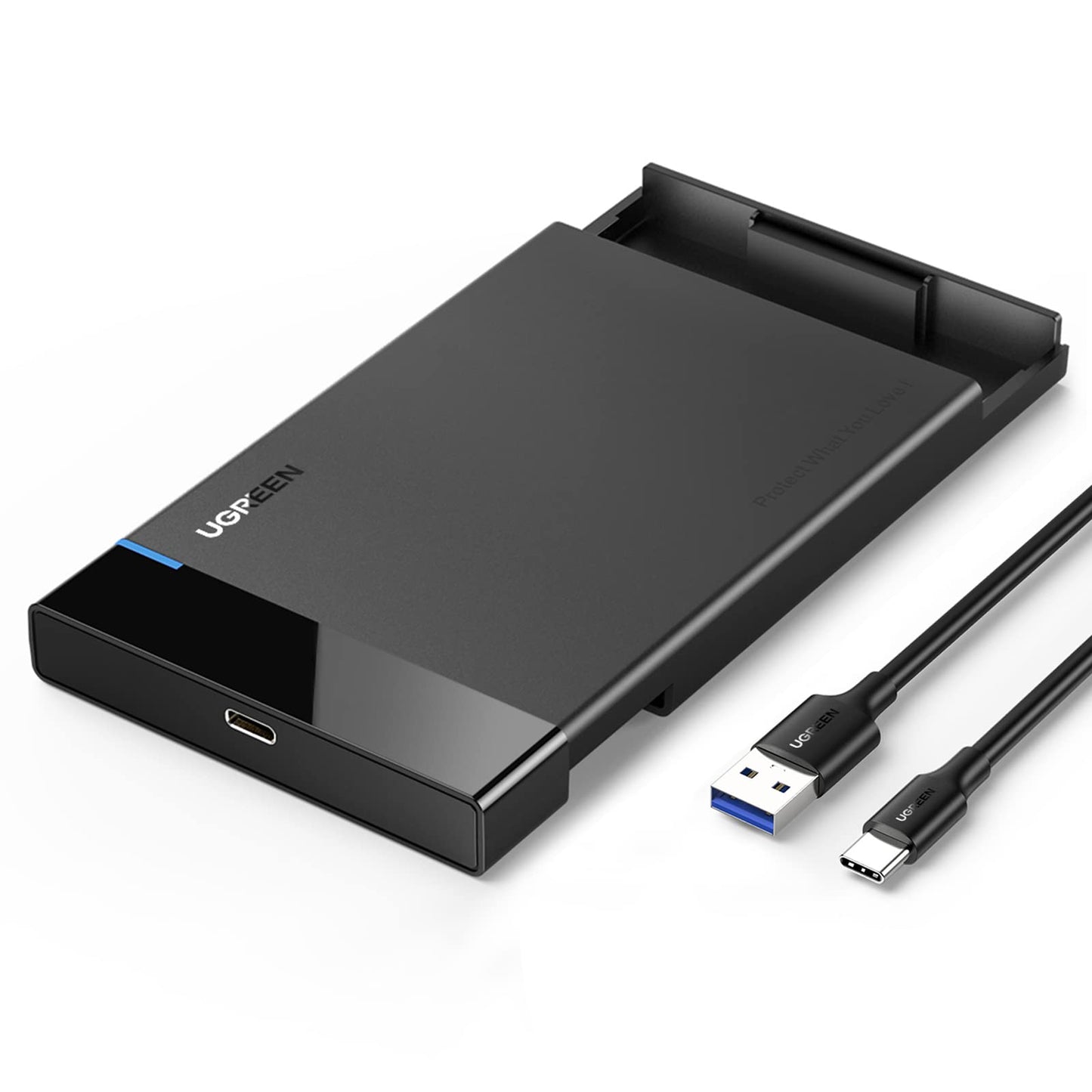Ugreen 2.5 Hard Drive Enclosure Usb C 3.1 Gen 2 To Sata Iii 6Gbps For Ssd Hdd 9.5 7Mm External Hard Drive Disk Case With Uasp Co