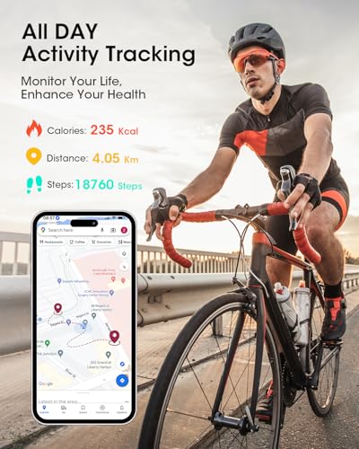 Health Fitness Tracker for Men Women: Smart Watch with 24H Heart Rate Monitor Blood Oxygen Sleep Tracker Calorie Step Coun...