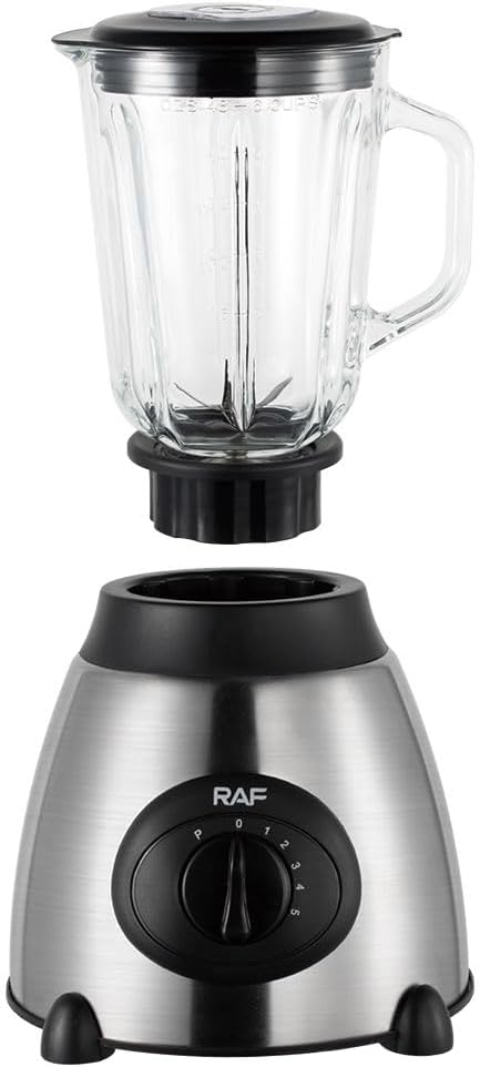 RAF Professional Electric Blender, 1000W Motor, 1.5L Glass Jar, Stainless Steel 6-Blade System, 12000RPM Power, BPA Free