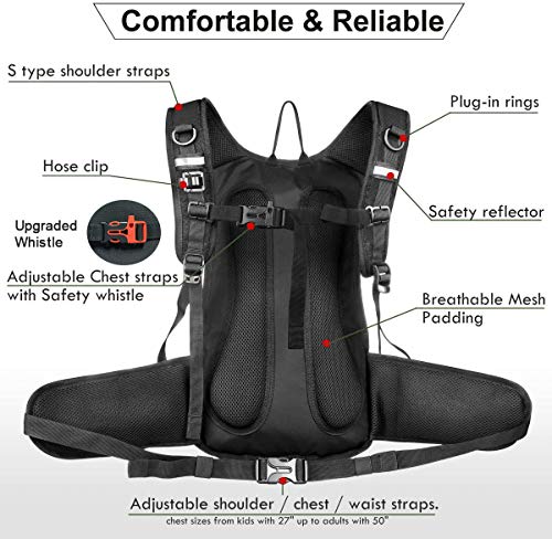 Mothybot Hydration Pack, Insulated Hydration Backpack with 2L BPA Free Water Bladder and Storage, Hiking Backpack for Men,...
