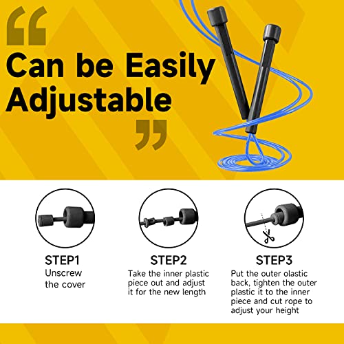 AIO EYEUY 10 Pack Adjustable Jump Rope for Fitness and Exercise-PVC Skipping Rope for Men,Women and Kids-Tangle-Free for K...