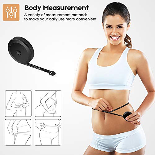 iBayam 2 Pack Tape Measure Measuring Tape for Body Fabric Sewing Tailor Cloth Knitting Vinyl Home Craft Measurements, 60-I...