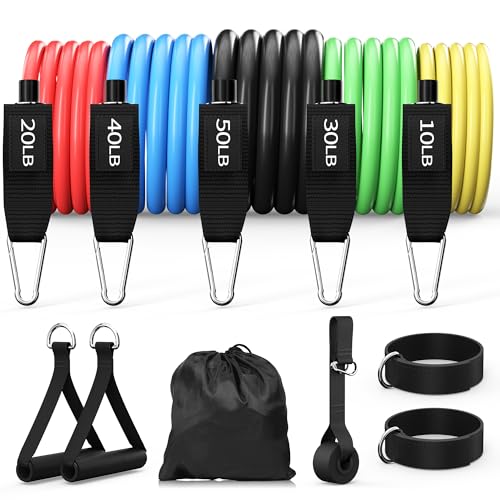 Resistance Bands, Exercise Bands Set for Working Out, Resistance Bands with Handles, Home Gym Workout Bands, Fitness Equip...