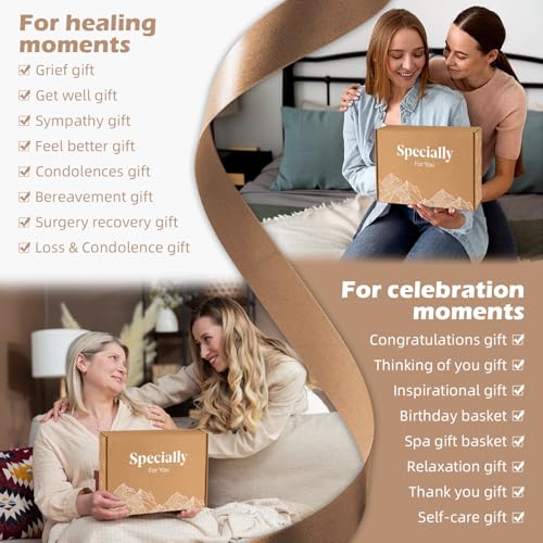 Get Well Soon Gift Baskets for Women Care Package, Self Care After Surgery Recovery Spa Gift Baskets, Sympathy Thinking of...