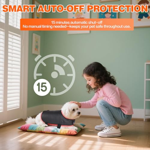 Red Light Ther/apy Back Belt for Dogs and Cats, Wireless Wearable Design with 3 Light Modes and 15-Min Auto Shutoff for Pe...