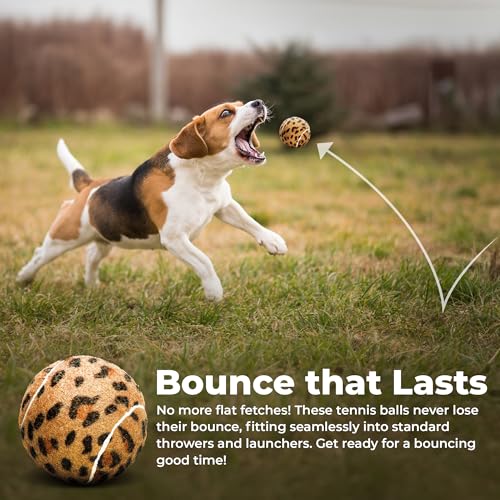 Unique Sports Dog Fetch Squeaker Balls Animal Prints 18 Pack