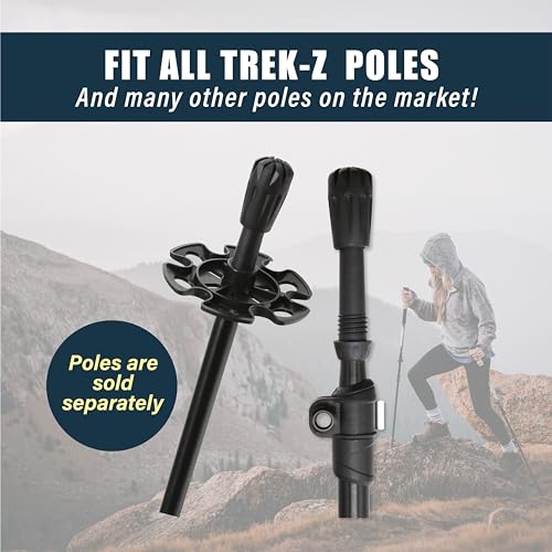 TREKOLOGY Trekking Pole Tips - Walking Sticks Replacement Tip Protectors - 11mm Hole Diameter - Fit Most Standard Hiking P...