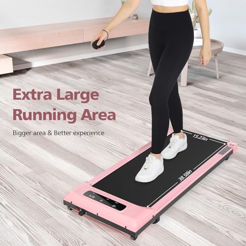 ANCHEER Walking Pads, 2 in 1 Under Desk Treadmill 2.5HP Compact Running Machine with Remote Control, 300lbs Weight Capacit...