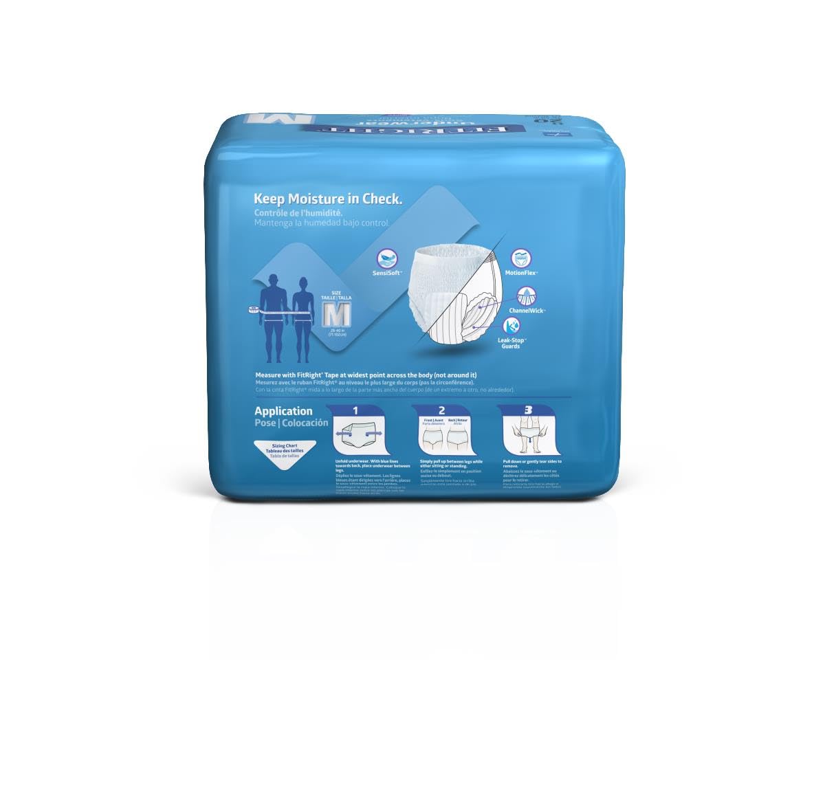 FitRight Super Protective Incontinence Underwear, Maximum Absorbency, Medium, 28 to 40", 20 Count