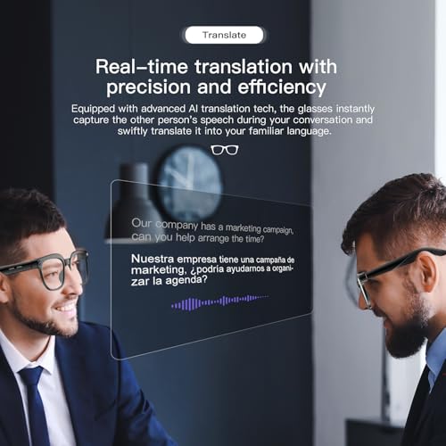 Dormiro Smart Glasses with Camera,4K with Audio Bluetooth Camera Glasses for Men Women 8MP 32G HD Hidden Video Recording S...