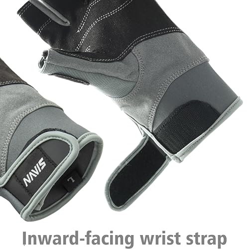 NAVIS MARINE Sailing Gloves for Men Women Rowing Boating Fishing Kayaking All Water Sports Perfect UV Protection Short Finger