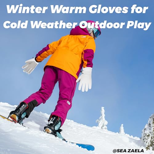 Sea Zaela Waterproof Winter Gloves For Kids Toddler Warm Snow Gloves Boys Girls Ski Gloves Windproof Mittens Youth