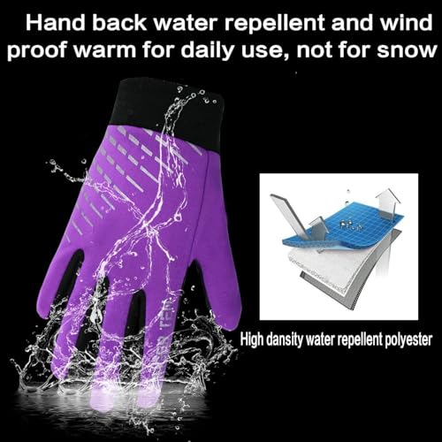FINGER TEN Kids Winter Gloves Warm Waterproof with Free Neck Warmer Boys Girls Touchscreen for Cold Weather Outdoor Sports
