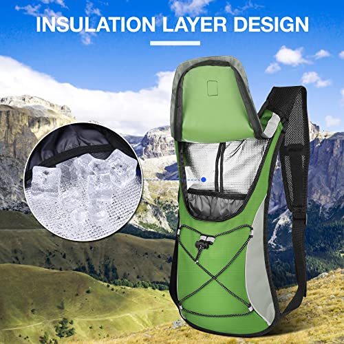KUYOU Running Hydration Vest - Lightweight Insulated Hydration Backpack with 2L Water Bladder, Adjustable Chest Straps and...