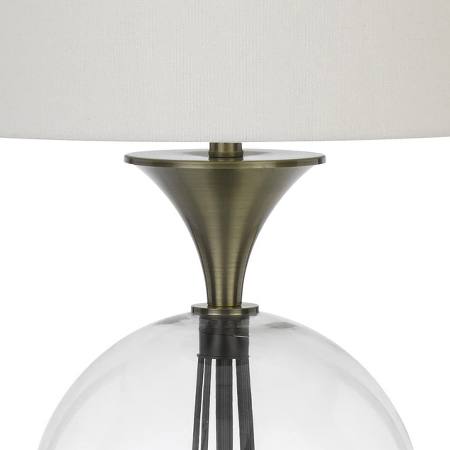 Benzara Globe Table Lamp, 46 in., Metal & Glass, Dimmer, Brass, Model BM272230