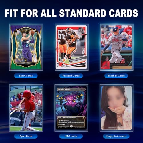 1000ct Clear Card Sleeves for Trading Cards, Soft Baseball Sports Card Sleeves, Soft Plastic Protector Fit for MTG Game St...