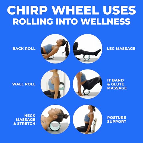 Chirp Wheel Foam Roller - Targeted Back & Neck Pain Relief, Muscle Massage, Trigger Point Therapy, High-Density Foam Tool ...