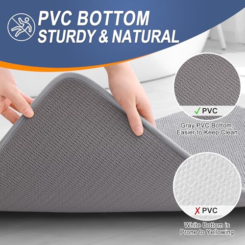 OLANLY Thick Memory Foam Bath Mat Rug 30x20, Extra Soft Absorbent Bathroom Rugs, Quick Dry Bath Mats, Non-Slip, Machine Wa...