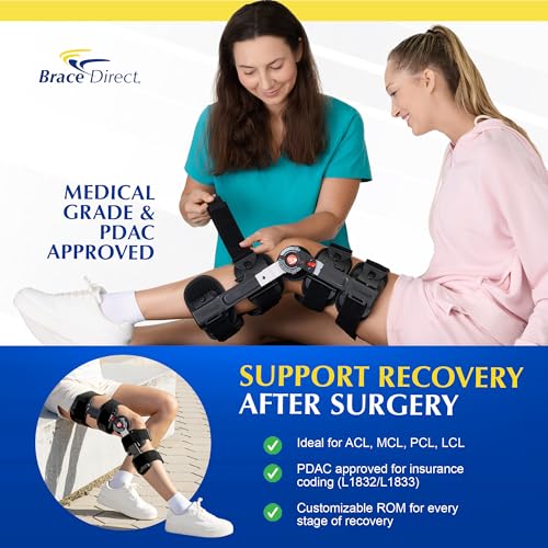 Brace Direct Breg T Scope Premier Post Op Knee Brace Adjustable ROM for ACL MCL PCL Injury Recovery L1833 L1832 (Thighs Up...