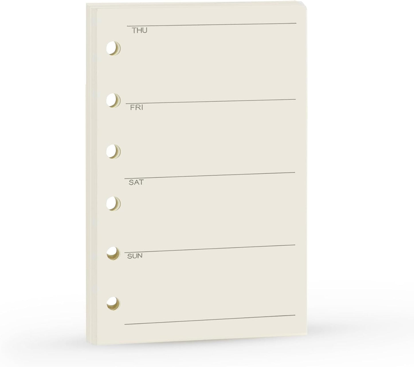 A7 Planner Refill, A7 Agenda Refill for Filofax,6 Hole/100gsm,4.84 x 3.23'', Harphia(Weekly Plan)