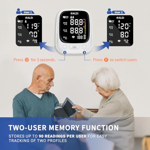 @AL21 Blood Pressure Monitor for Home Use, Upper Arm Digital Accurate and Portable Blood Pressure Monitor with Large Cuff,...