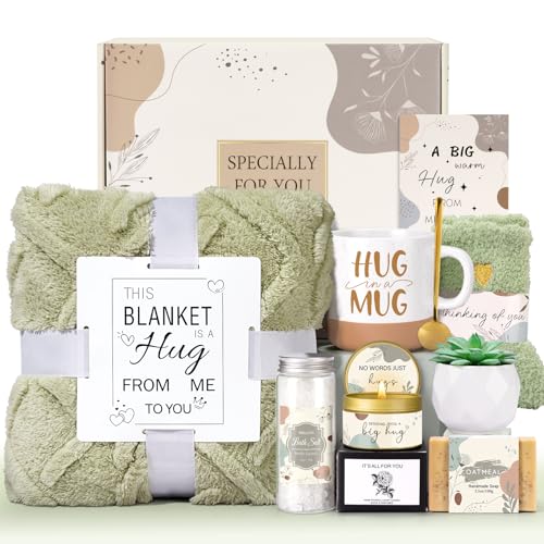 Get Well Soon Gift Baskets for Women, Care Package for Women After Surgery Recovery Gifts, Birthday Gifts, Thinking of You...