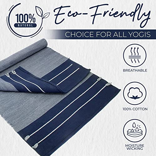 Y O Gayo Handmade Organic Yoga Mat made with 100% Organic Cotton Yoga Mat - Natural Yoga Rug for Exercise, Workout, & Fitn...