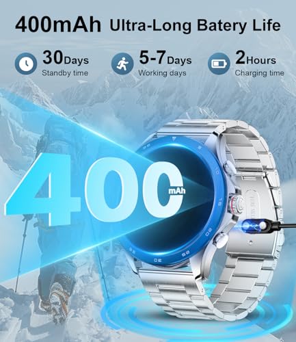 LIGE Smart Watches for Men,1.43“ AMOLED Smart Watch with Bluetooth Calls/Message Push, 100+ Sport Modes Blood Pressure/Hea...
