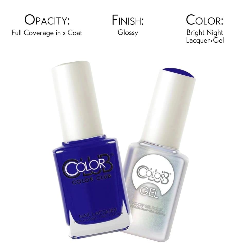 Color Club Bright Night Color Club Gel + Lacquer Duo Includes 1 Each Of 05gel993 and 05a993, 0.5 fluid_ounces