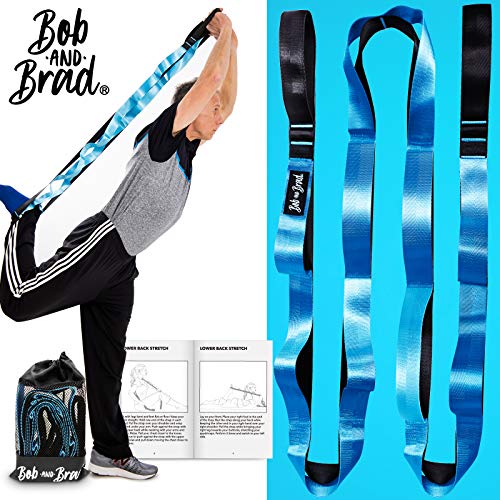 BOB AND BRAD 12 Loop Yoga Stretch Strap - Non-elastic for Stretching, Physical Therapy, Pilates, Dance, Gymnastics, and At...