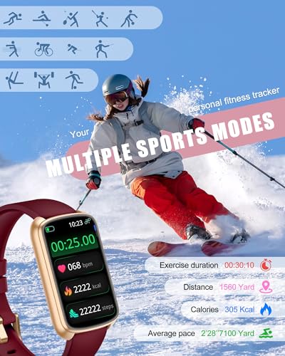 Fitness Tracker, Smart Watch for Women Men with 24/7 Heart Rate/Blood Pressure/Blood Oxygen Monitor,Sleep Tracker,Step & C...