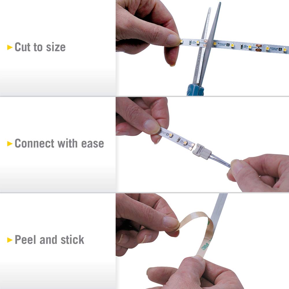 Armacost Lighting LED Tape Light Kit, 16 ft, 3000K Warm White, Plastic, Model 421500