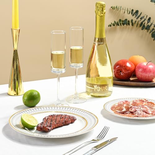 FrutPunch Champagne Glasses, Champagne Flutes Set of 2, 7OZ Long-Stemmed Wine Glasses, Crystal Glass, Elegant Sparkling Wi...