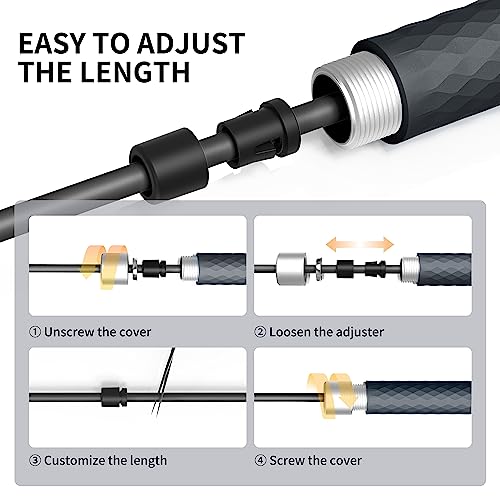 PROIRON Jump Rope Double Weighted Skipping Rope 360° Swivel Ball Bearings Tangle-Free Double Fat Burning with Aluminum Han...