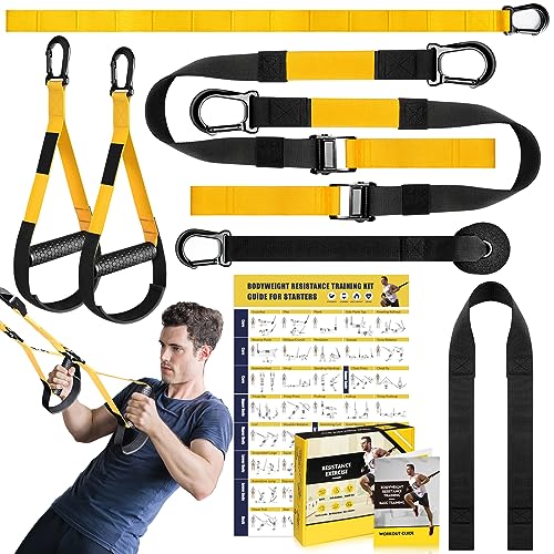 Home Resistance Training Kit, Resistance Trainer Exercise Straps with Handles, Door Anchor and Carrying Bag for Home Gym, ...