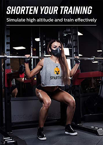 Sparthos High Altitude Mask - Simulate High Altitudes - for Gym, Cardio, Fitness, Running, Endurance and HIIT Training [16...