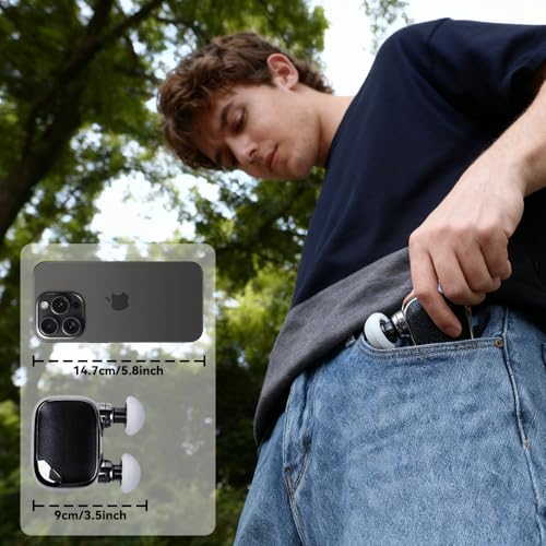 Pudthin Pocket Force Mini Travel Massage Gun, Dual-Head High-Power Deep Tissue Body Massagers, Brushless Quiet Motor,10mm ...