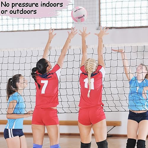 UUBEMM Volleyball Soft Touch for Indoor Outdoor Beach Park Games Gym Practice,Official Size Backyard Volleyballs with Pump...